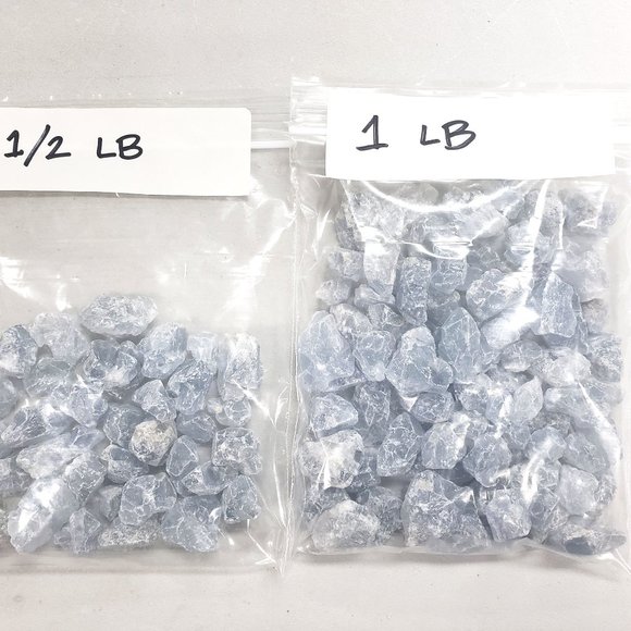 1 LB Celestite Crystals Rough Stones From Madagascar Bulk Healing Crystal Gems - Picture 2 of 3